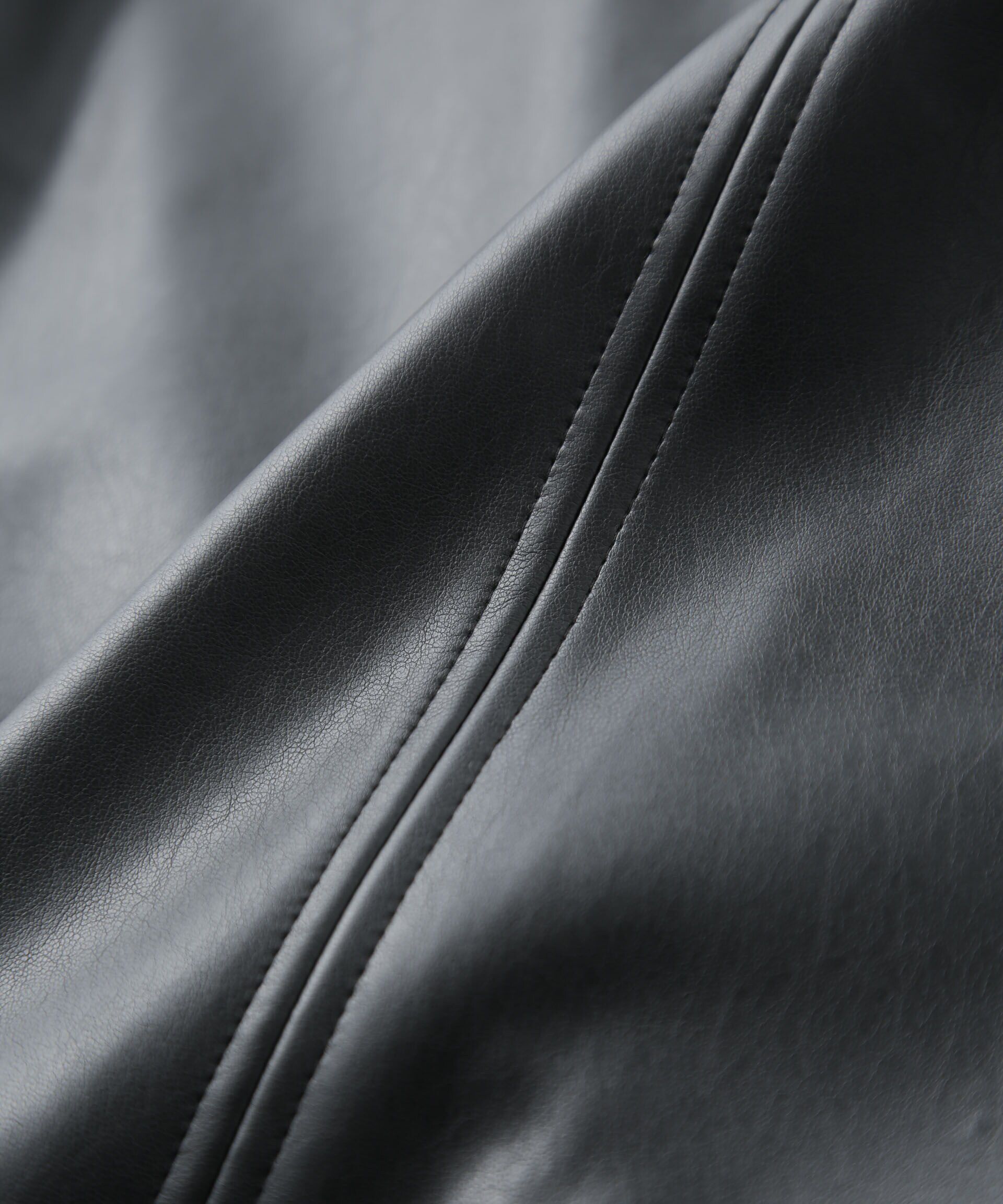 nano･universe「フェイクレザーシャツジャケット」|ブルゾン・スタジャン|