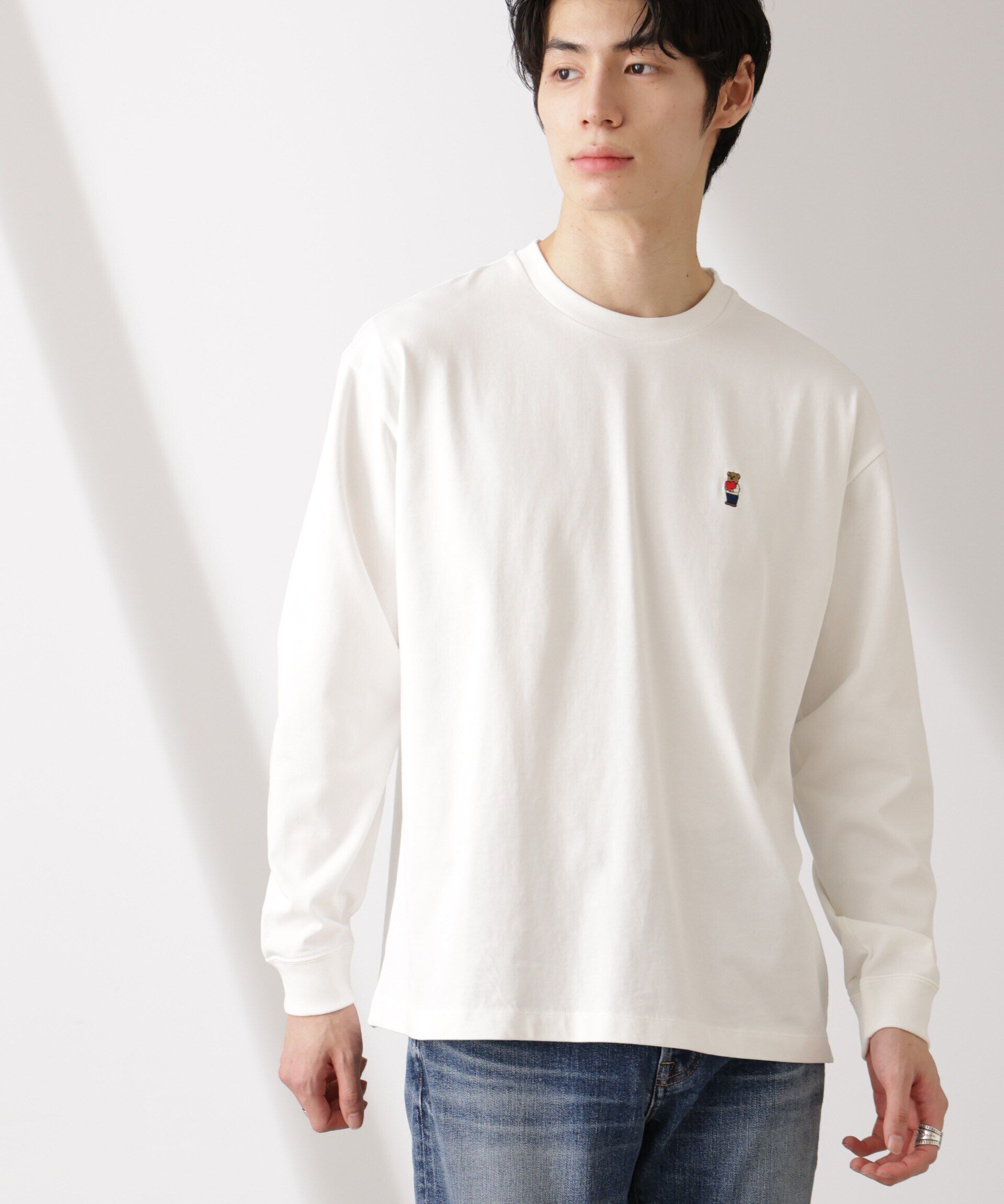 nano･universe「ナノベアTシャツ 長袖」|Tシャツ・カットソー|パターン1