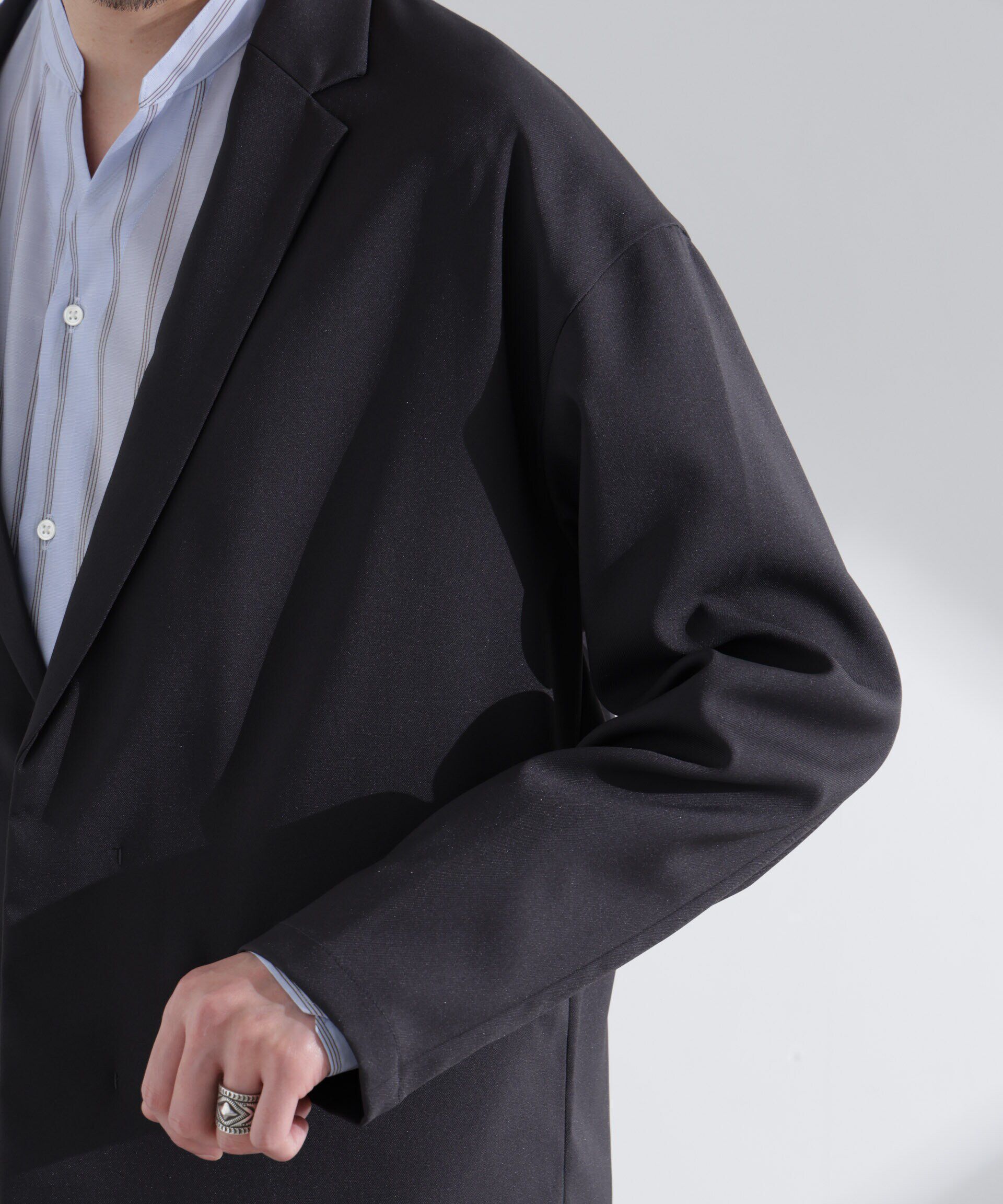 nano･universe「ドレープワイドジャケット（セットアップ可）」|テーラードジャケット|