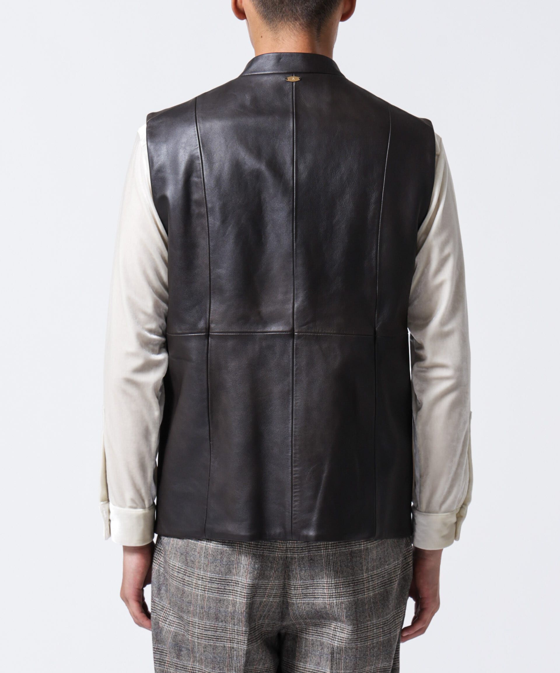 nano･universe「｢ASSEMBLANC｣ラムナッパレザージレ」|テーラードジャケット|