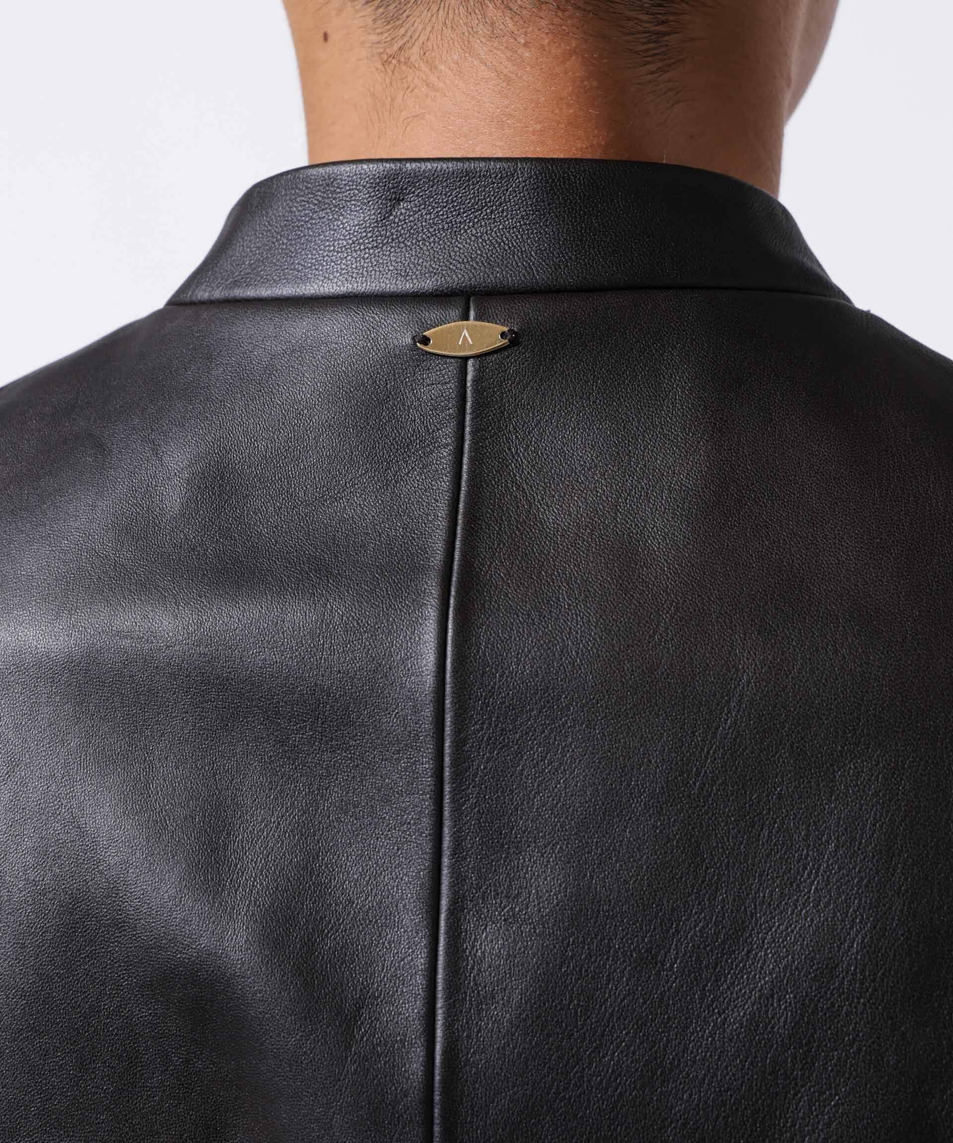 nano･universe「｢ASSEMBLANC｣ラムナッパレザージレ」|テーラードジャケット|