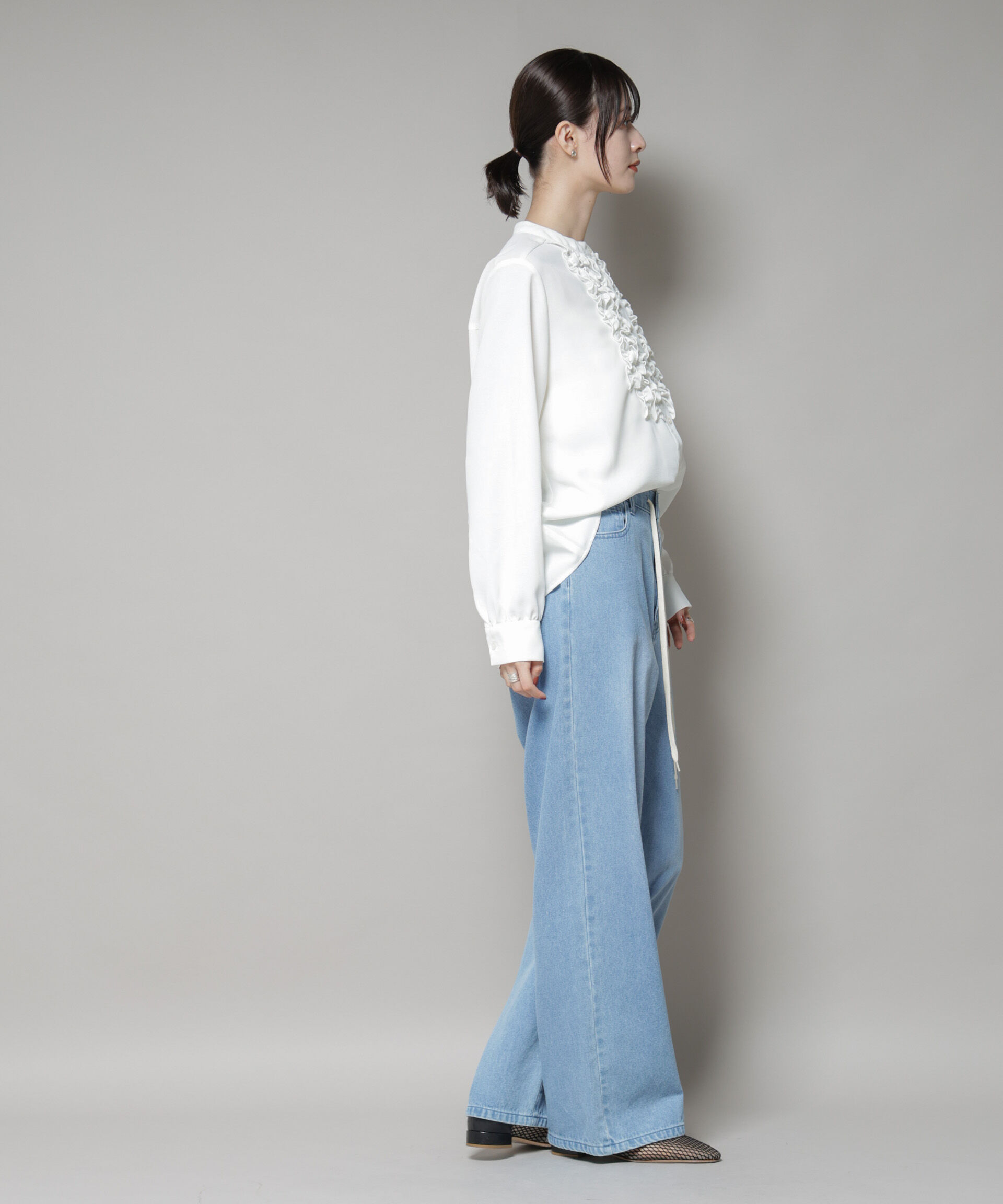 nano･universe「フロントフリルブラウス」|シャツ・ブラウス|