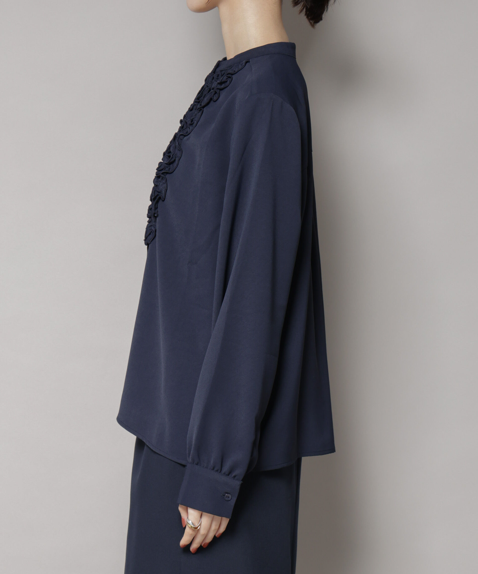 nano･universe「フロントフリルブラウス」|シャツ・ブラウス|