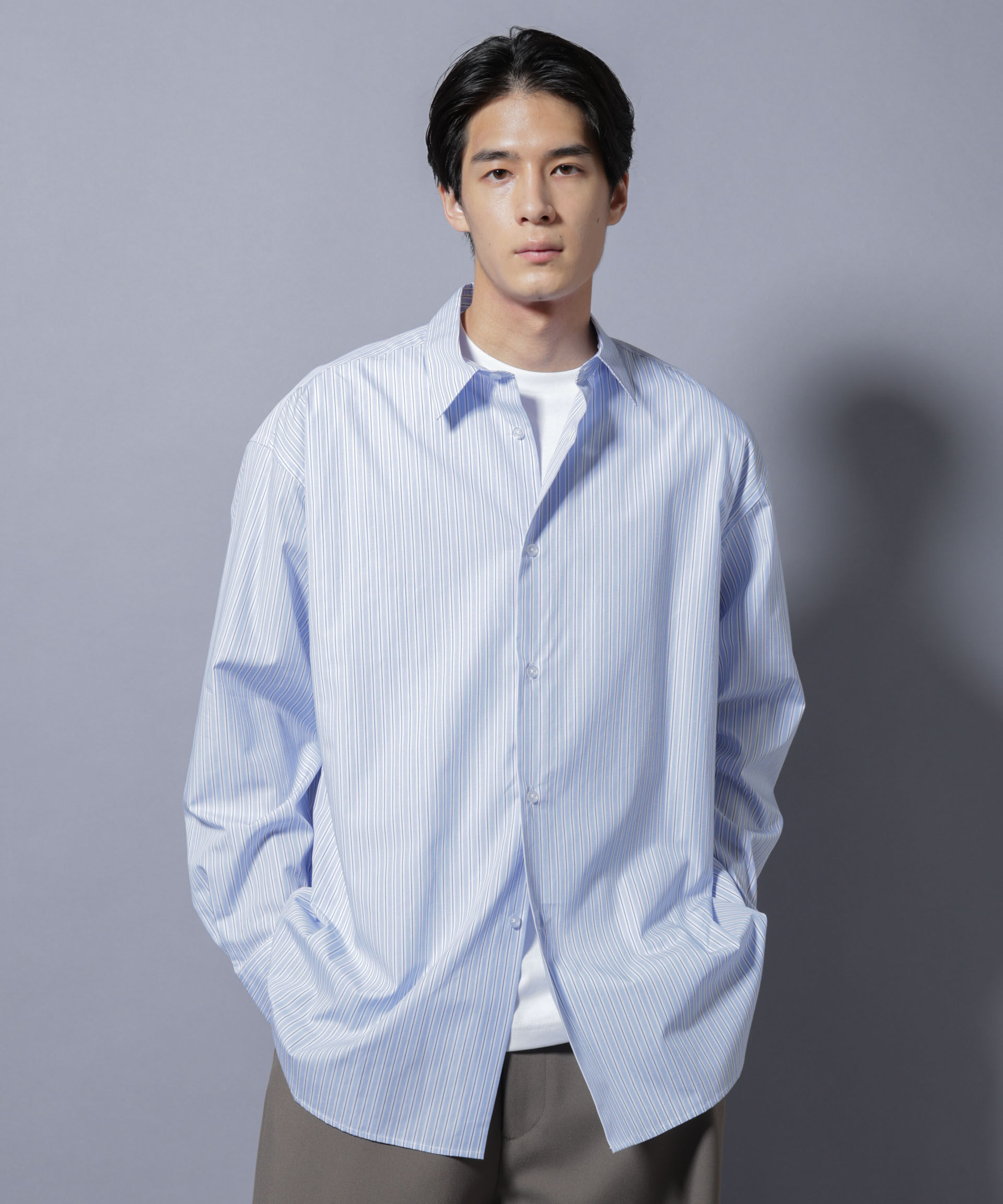 nano･universe「｢SIDOGRAS-VENICE｣ オルタネイトストライプシャツ」|シャツ・ブラウス|