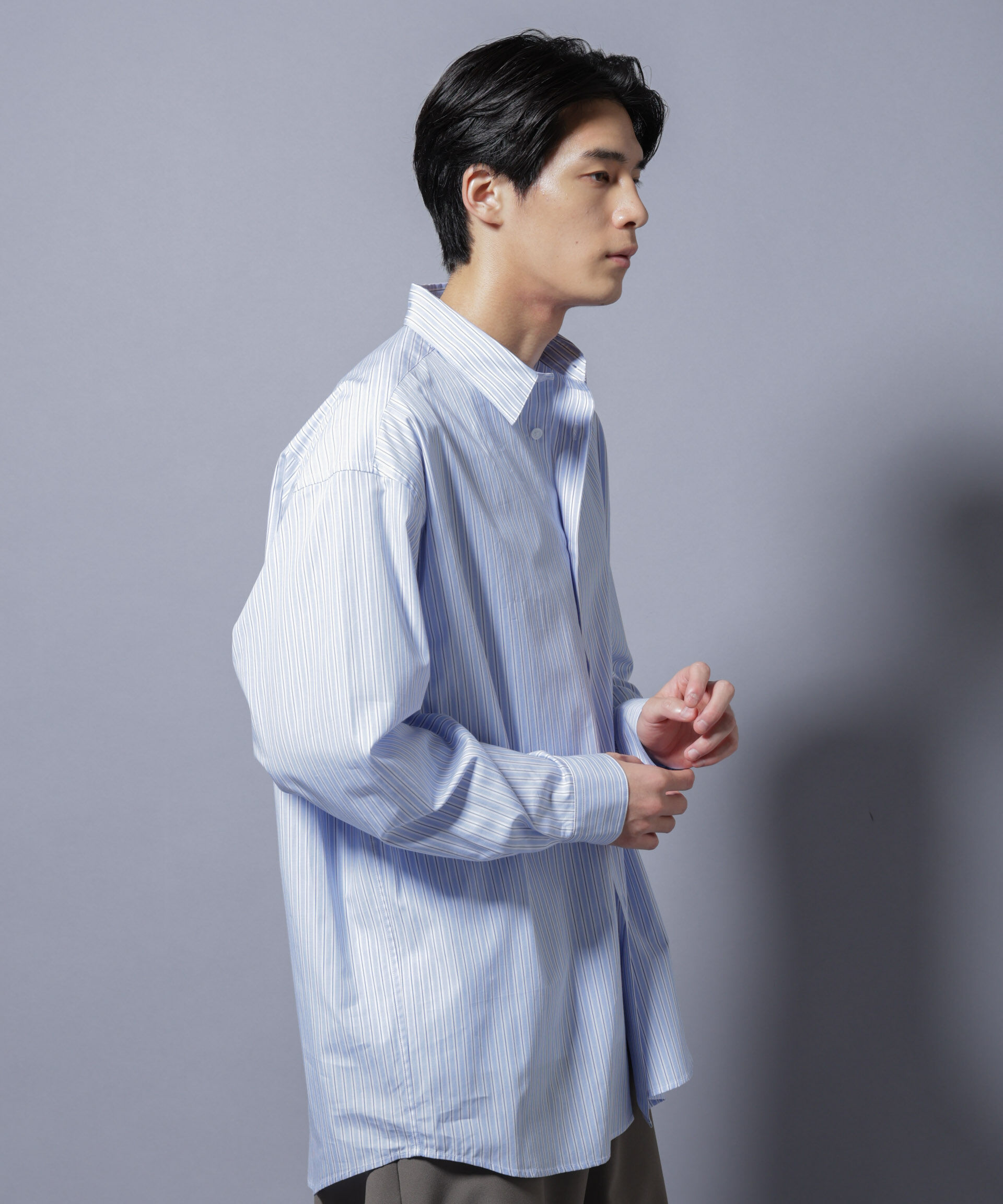 nano･universe「｢SIDOGRAS-VENICE｣ オルタネイトストライプシャツ」|シャツ・ブラウス|