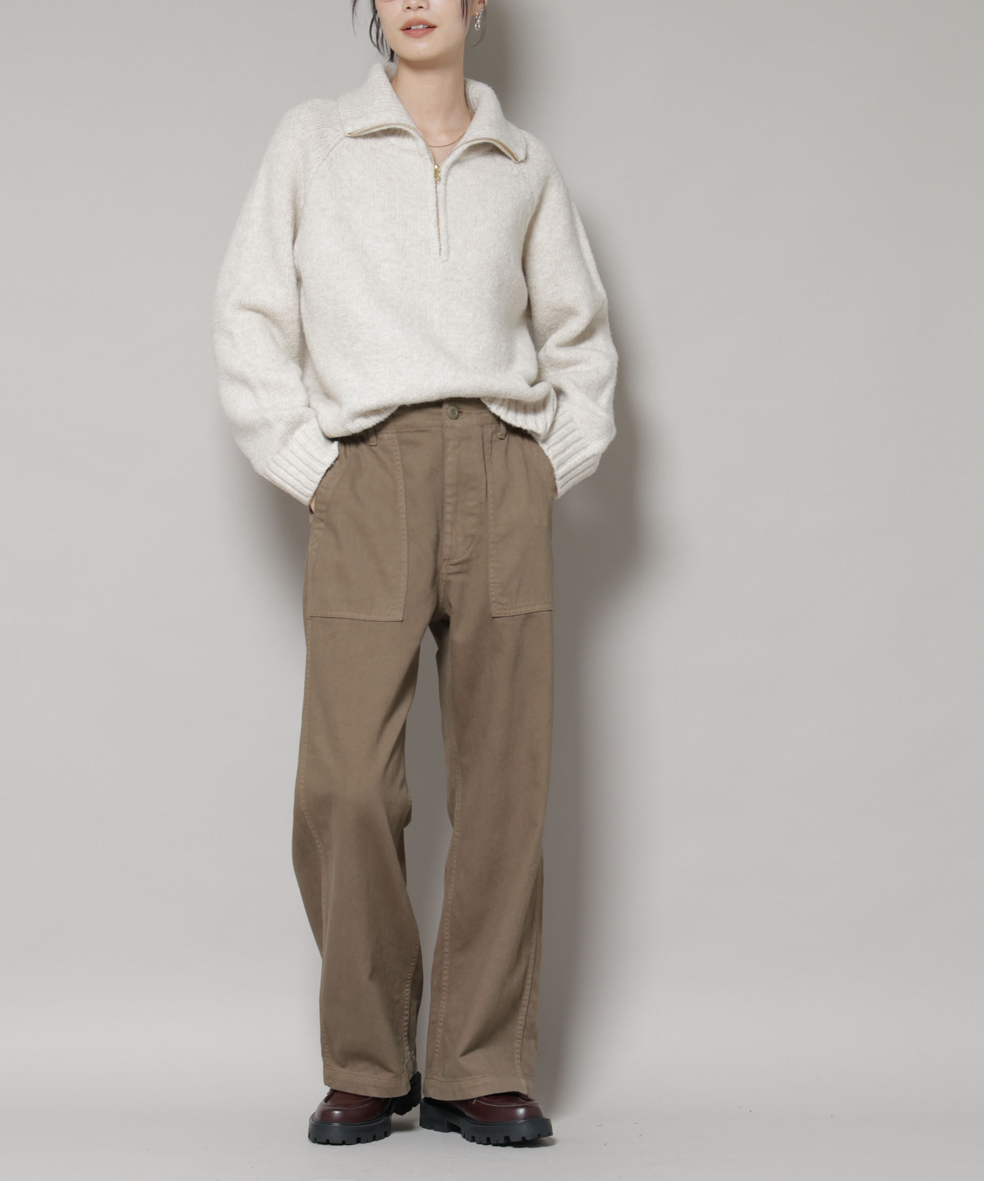 nano･universe「ベイカーパンツ」|チノ|モカ3