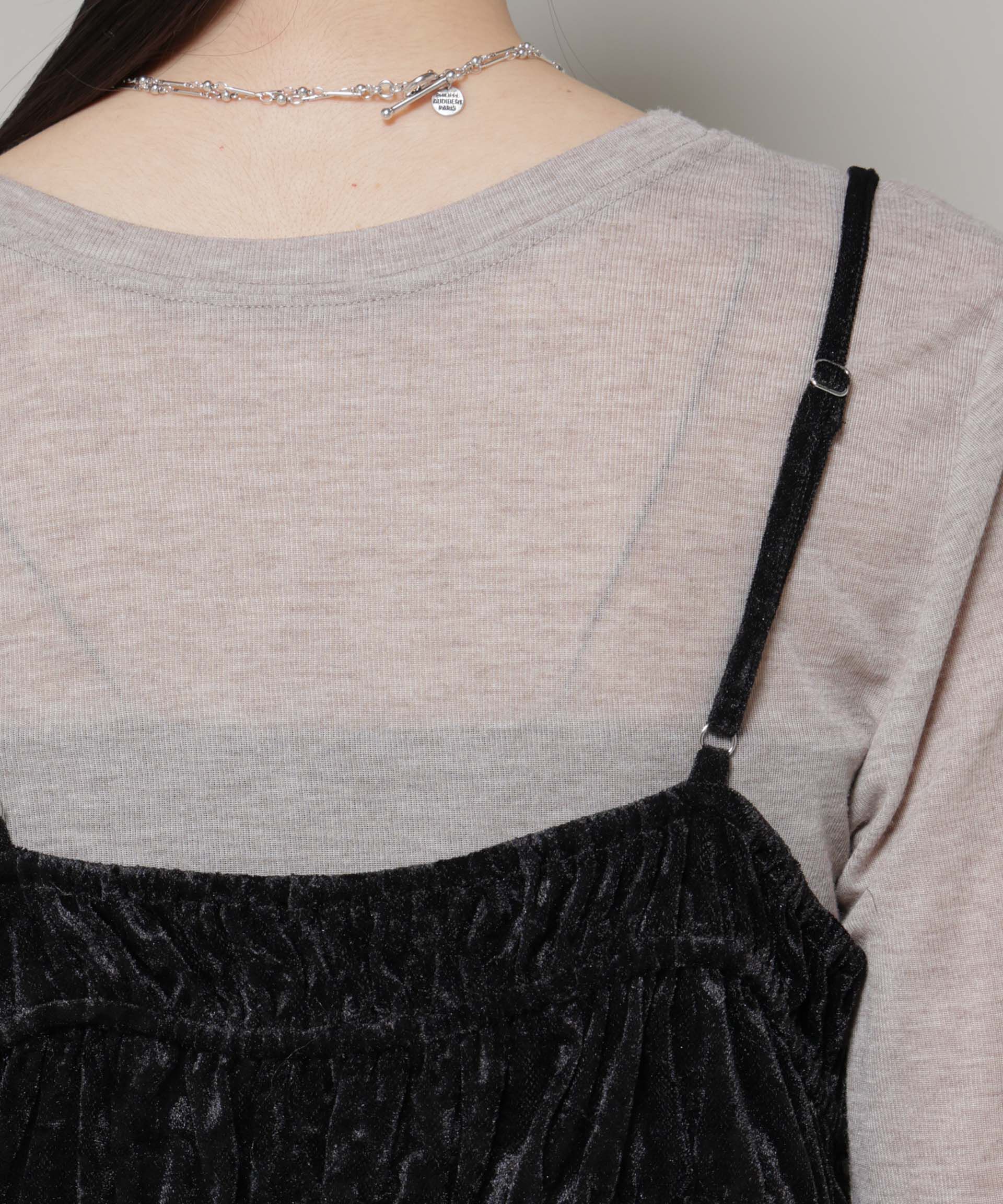 nano･universe「フロントリボンキャミソールビスチェ」|Tシャツ・カットソー|