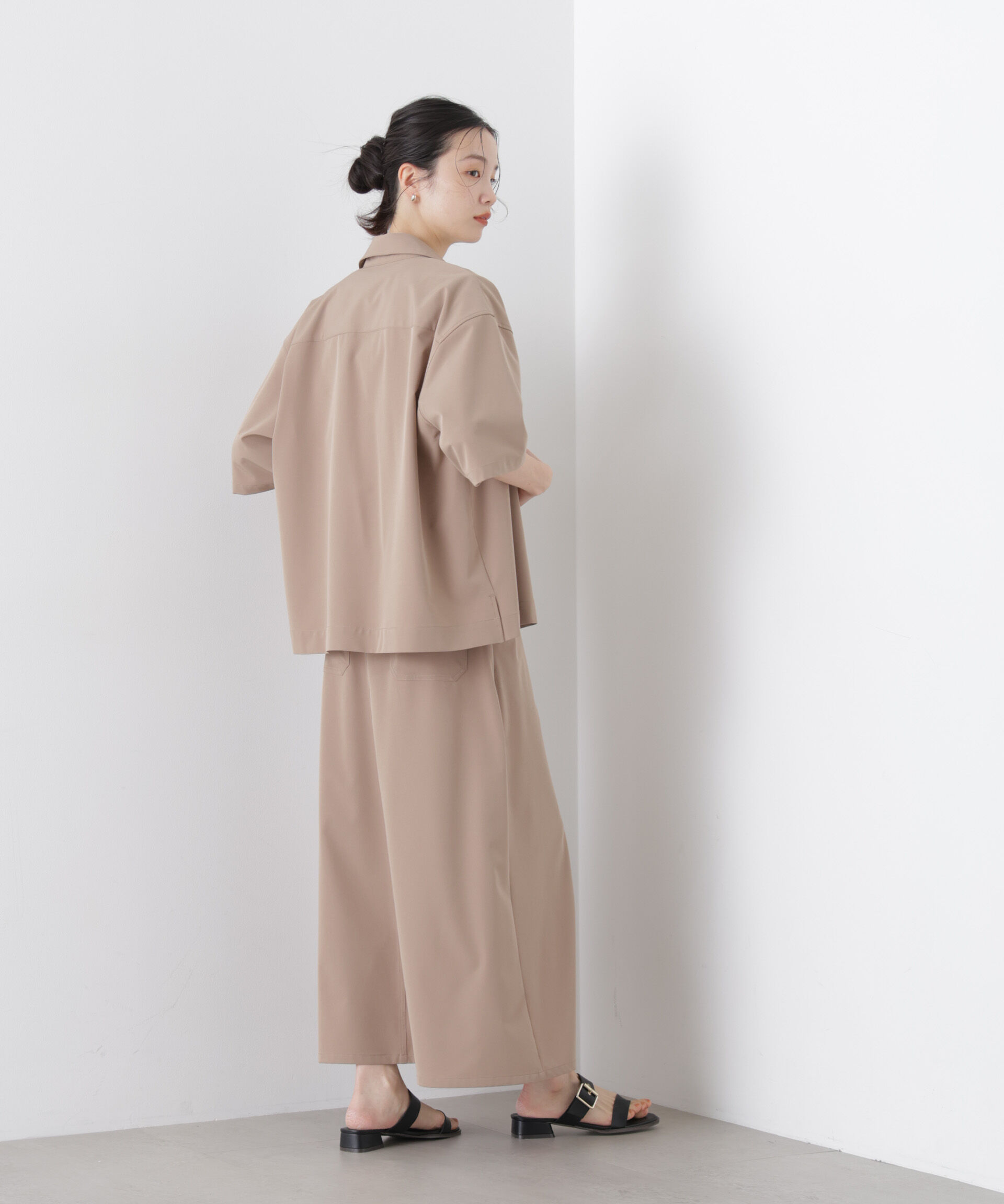 nano･universe「多機能2wayストレッチ ハーフスリーブシャツ(セットアップ可)」|シャツ・ブラウス|