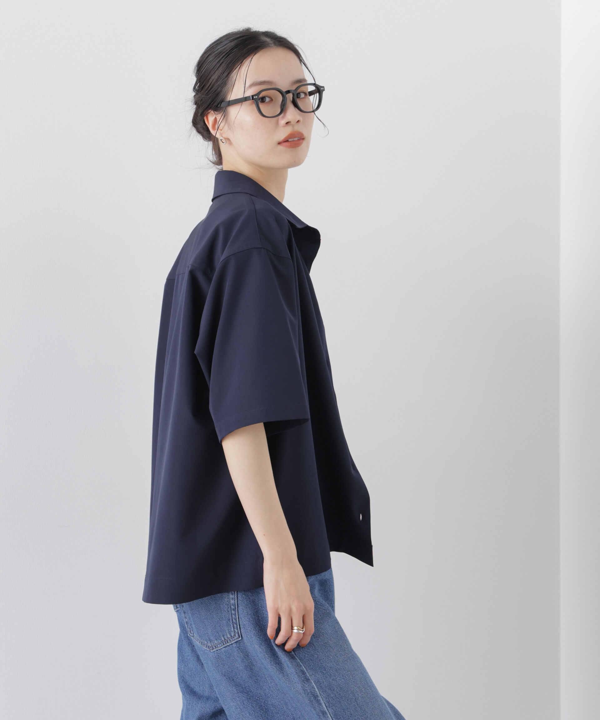 nano･universe「多機能2wayストレッチ ハーフスリーブシャツ(セットアップ可)」|シャツ・ブラウス|