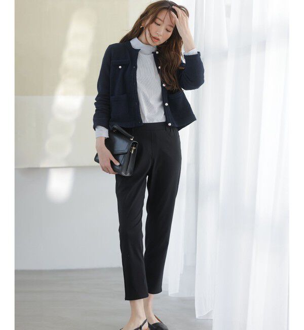 組曲「ミニブークレーツイードニットジャケット」|テーラードジャケット|