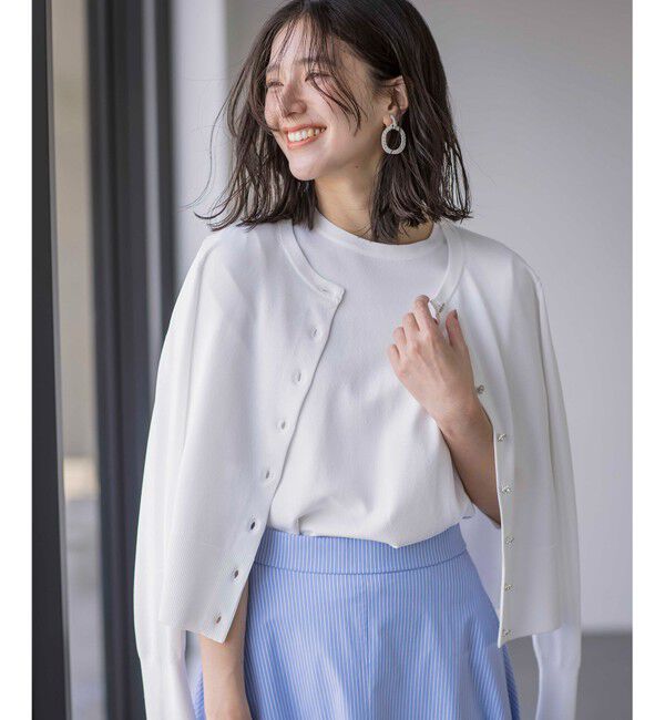 組曲「【UVケア・接触冷感】MINA ニットカーディガン」|カーディガン|