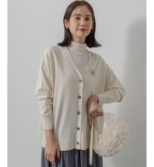 組曲「【加藤ローサさん着用 / 2WAY】スムースストレッチカシュクール カーディガン」|カーディガン|アイボリー系