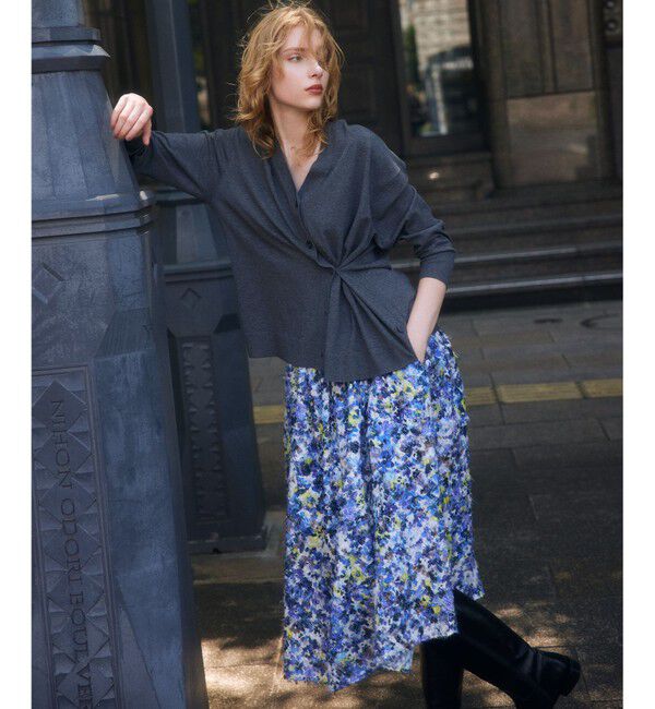 組曲「【加藤ローサさん着用 / 2WAY】スムースストレッチカシュクール カーディガン」|カーディガン|