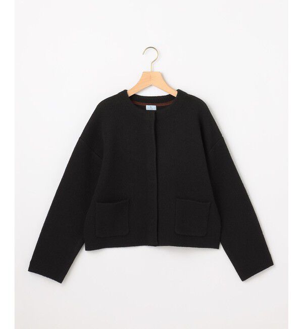 組曲「プレーティングニットアウター ジャケット」|ノーカラージャケット|