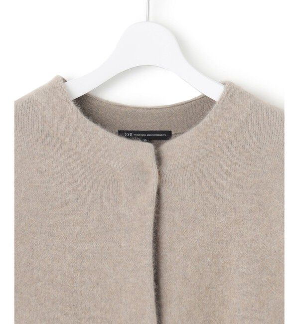 23区「【CLASSY.11月号掲載/洗える】ラクーンブレンドダブルフェイス ニットカーディガン」|カーディガン|