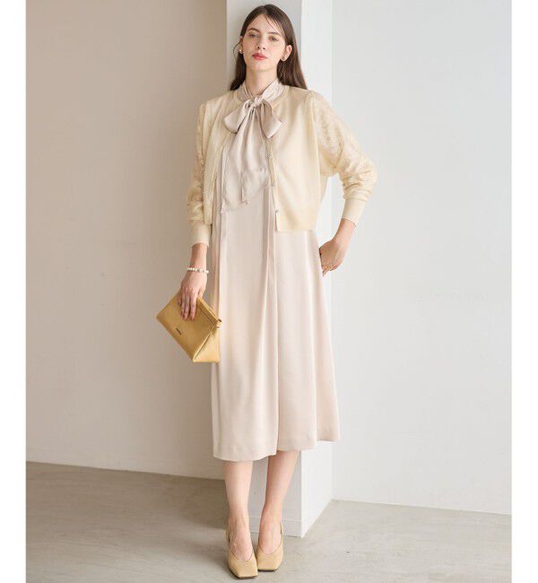 23区「【APPLAUDIR】ノーブルサテン レースコンビドレス」|ドレス|