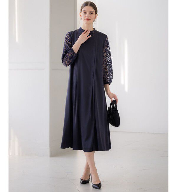 23区「【APPLAUDIR】ノーブルサテン レースコンビドレス」|ドレス|