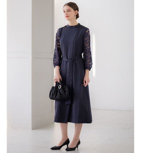23区「【APPLAUDIR】ノーブルサテン レースコンビドレス」|ドレス|