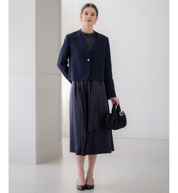 23区「【APPLAUDIR】ノーブルサテン レースコンビドレス」|ドレス|