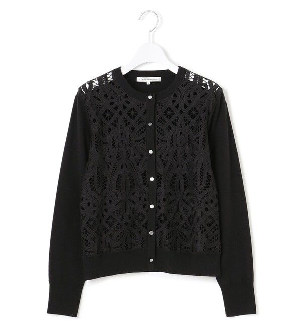 23区「【洗える】エンブロイダリーレース カーディガン」|カーディガン|