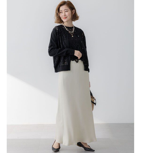 23区「【洗える】エンブロイダリーレース カーディガン」|カーディガン|