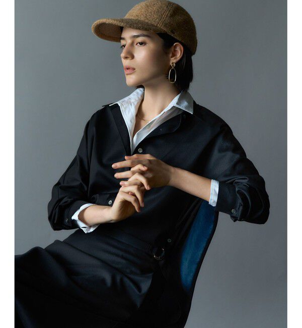 23区「【滝沢眞規子さん着用/洗える】メリノウールサテン 2WAYドルマンスリーブシャツ」|シャツ・ブラウス|