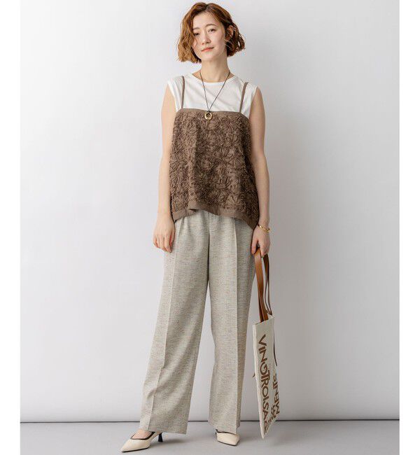 23区「リネンライクブッチャー ワイドパンツ」|その他|