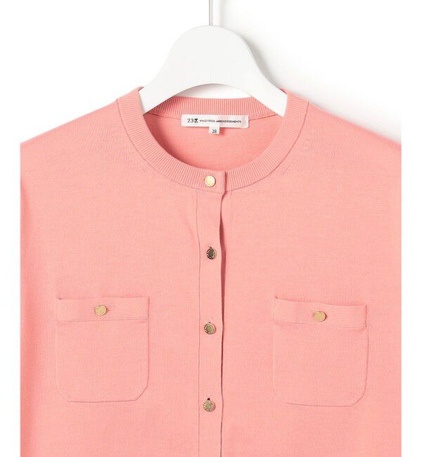 23区「プレミアムビオコットン ポケット カーディガン」|カーディガン|