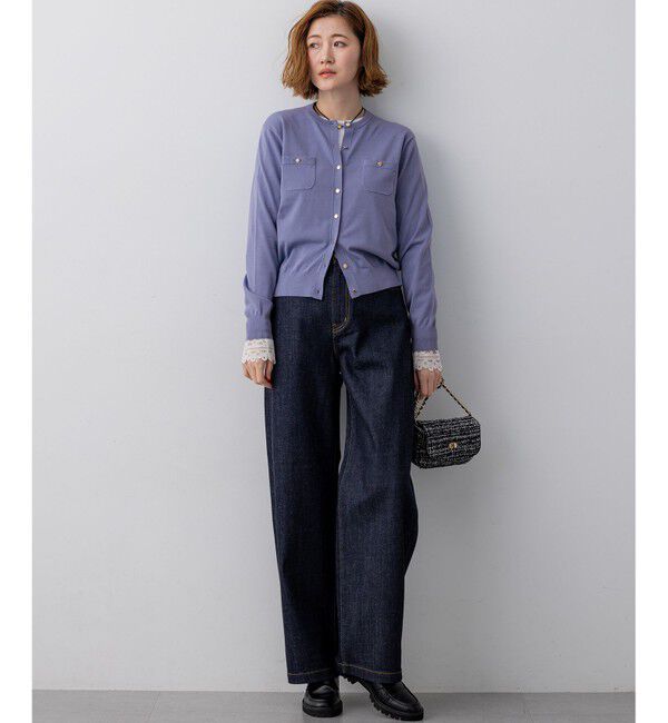 23区「プレミアムビオコットン ポケット カーディガン」|カーディガン|