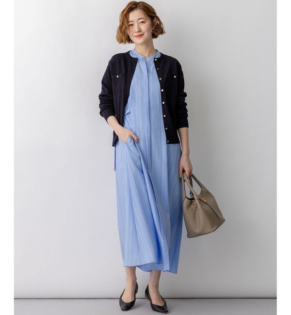 23区「プレミアムビオコットン ポケット カーディガン」|カーディガン|