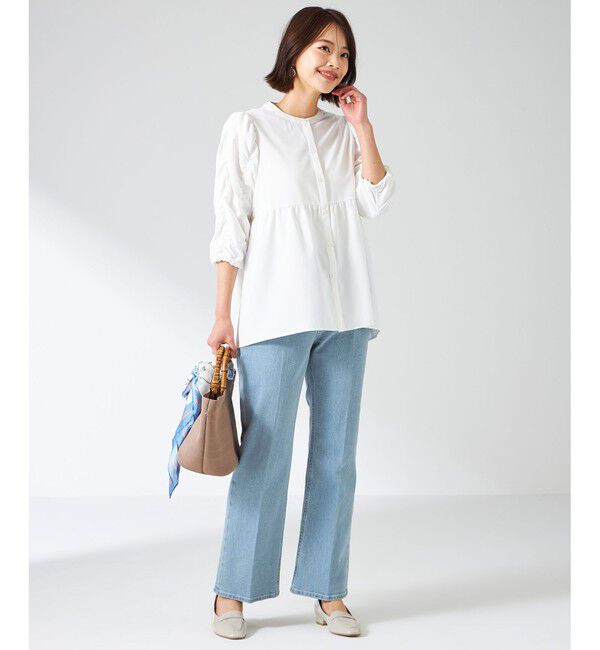 ANY SIS「【洗える】ギャザースリーブ ブラウス」|シャツ・ブラウス|