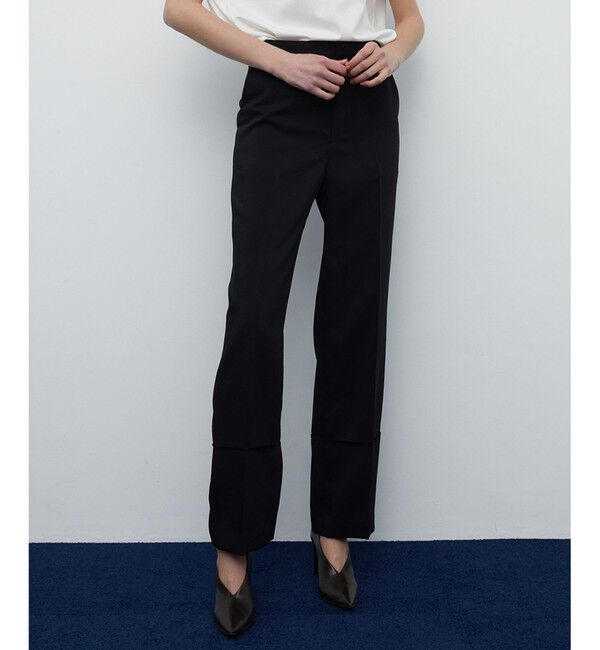 BEIGE,「MADELEINE / ストレートパンツ」|その他|Black