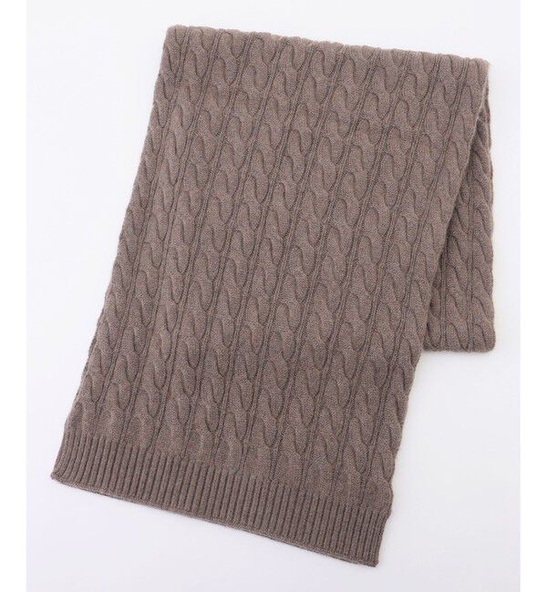 BEIGE,「【洗える】SEDONA / ウールカシミヤケーブルストール」|マフラー|