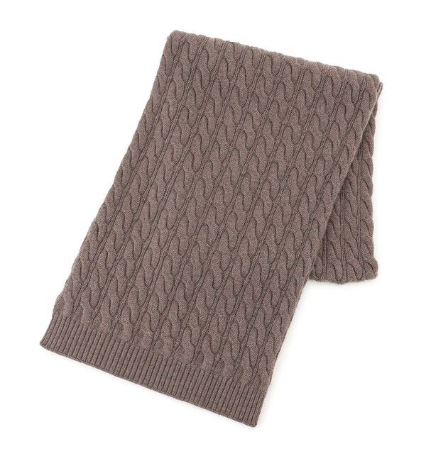 BEIGE,「【洗える】SEDONA / ウールカシミヤケーブルストール」|マフラー|