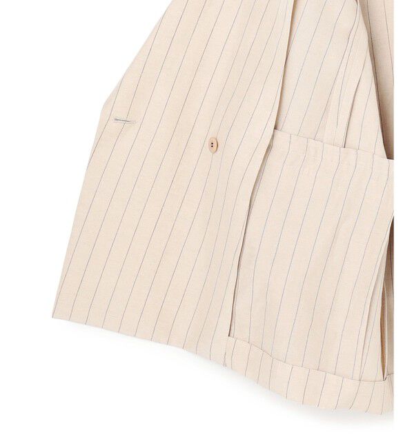 BEIGE,「ERYTH / リネンストライプダブルジャケット」|テーラードジャケット|