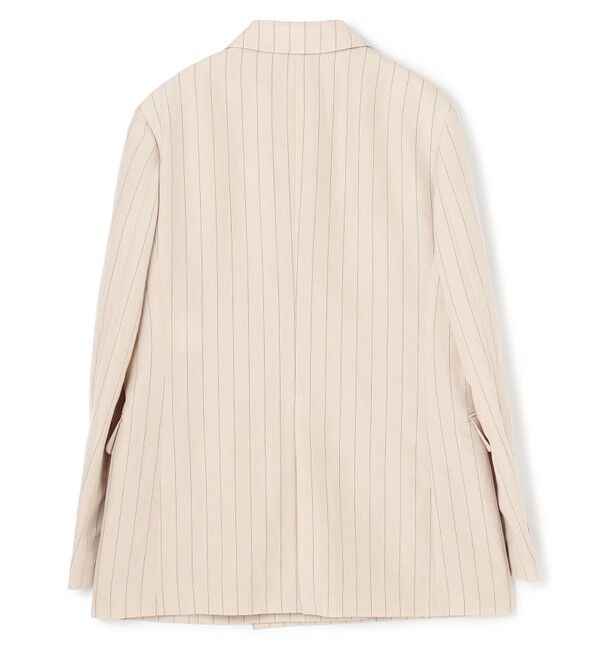 BEIGE,「ERYTH / リネンストライプダブルジャケット」|テーラードジャケット|