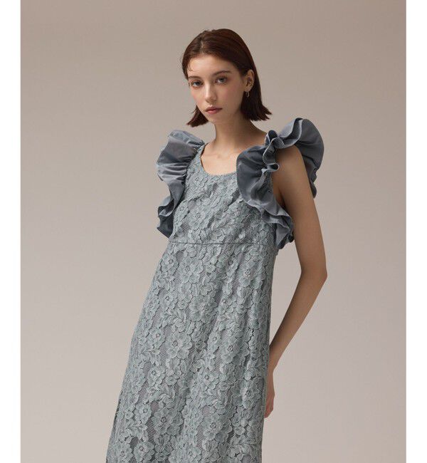 GRACE CONTINENTAL「フリルレースワンピース」|ドレス|