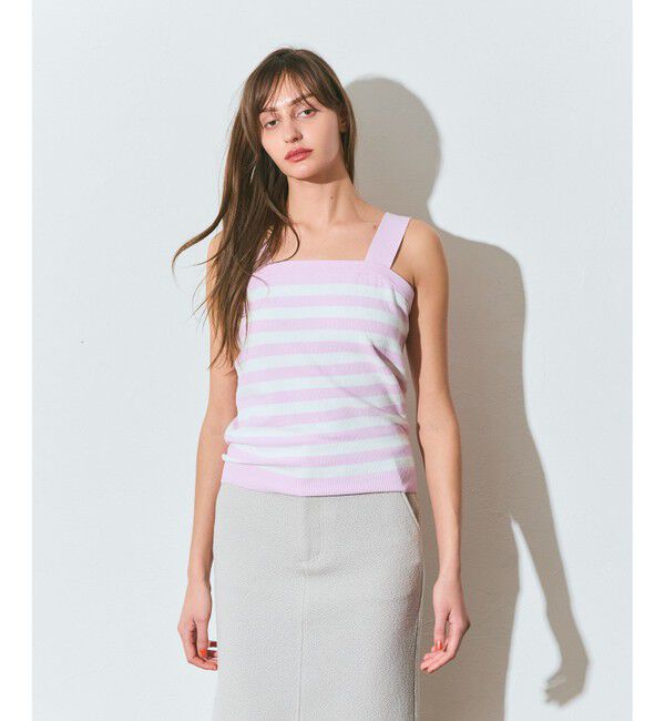 Grace Class「ボーダーニットキャミ」|キャミソール|