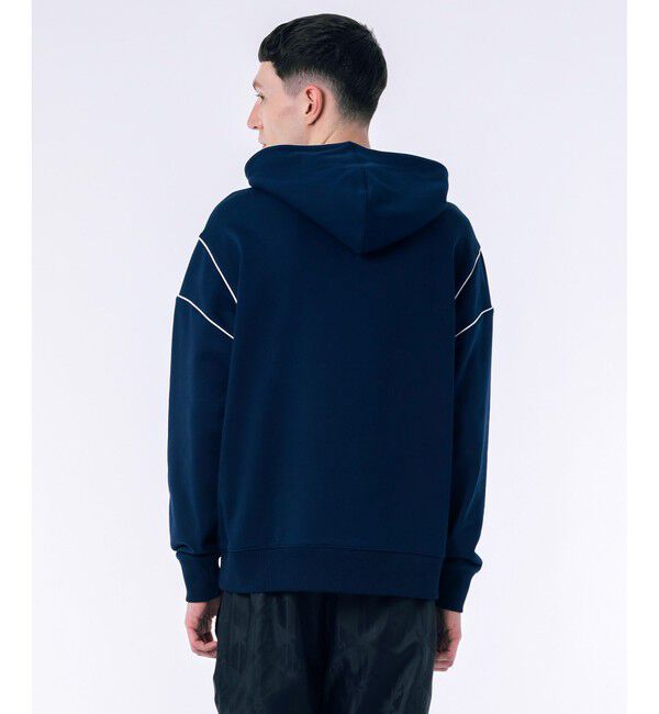 LACOSTE「アウトラインネームステッチスウェットフーディー / 裏パイルスウェットパーカー」|パーカー|