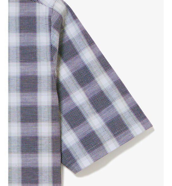 LACOSTE「リネンブレンドオープンカラーオンブレチェックシャツ」|シャツ・ブラウス|