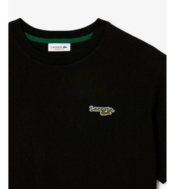 LACOSTE「ネーム＆ワニロゴパッチオーバーサイズ半袖Tシャツ」|Tシャツ・カットソー|