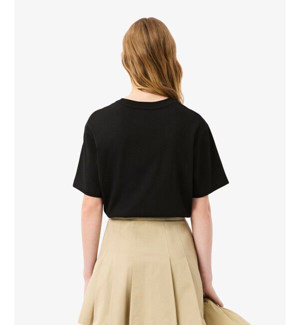 LACOSTE「ネーム＆ワニロゴパッチオーバーサイズ半袖Tシャツ」|Tシャツ・カットソー|