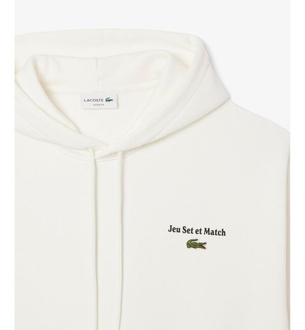 LACOSTE「Jeu Set et Matchバックプリントスウェットフーディー」|パーカー|