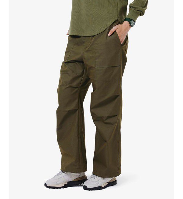 LACOSTE「ワイドベイカーパンツ」|チノ|オリーブ