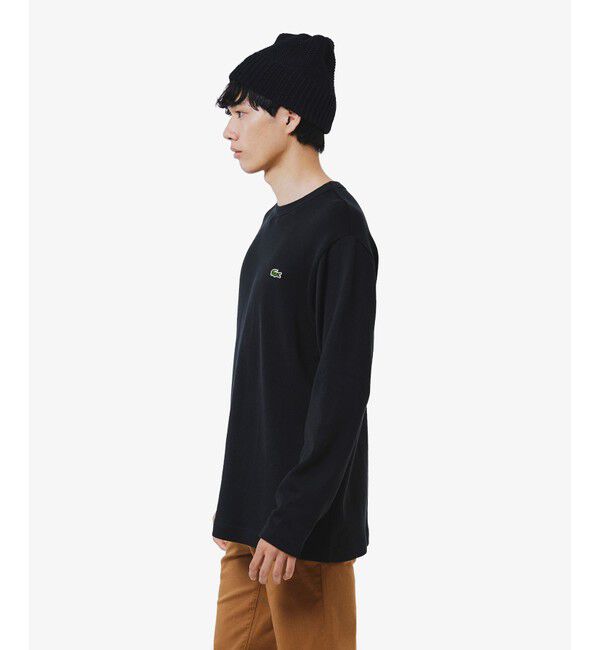 LACOSTE「ヘビーウェイトシングルジャージ長袖Tシャツ」|Tシャツ・カットソー|