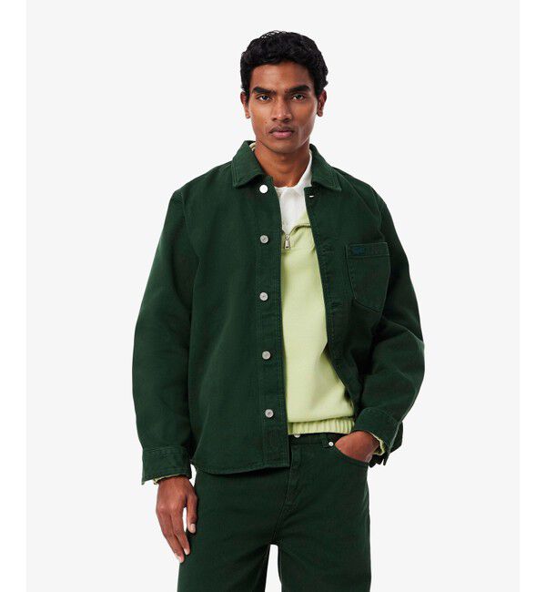 LACOSTE「カラーデニムオーバーシャツ」|シャツ・ブラウス|グリーン