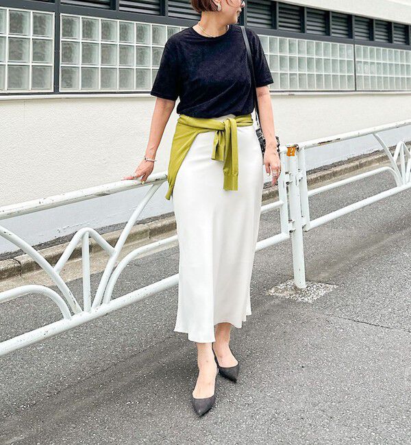 NOLLEY'S sophi「【追加】《オールシーズン対応》ウォッシャブルマットサテンナロースカート」|スカート|