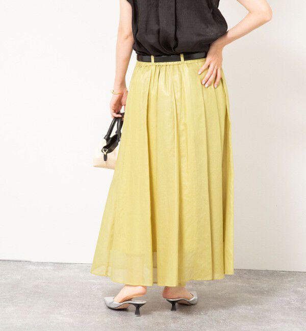 NOLLEY'S「シアーチンツタックスカート」|フレア|