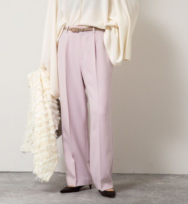 NOLLEY'S「ウォッシャブルウール調愛されセミワイドパンツ」|その他|