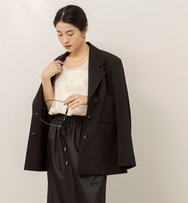 MAQWEL「《セットアップ対応》【MAQWEL/マクウェル】ウォッシャブルサテンノースリーブ」|シャツ・ブラウス|